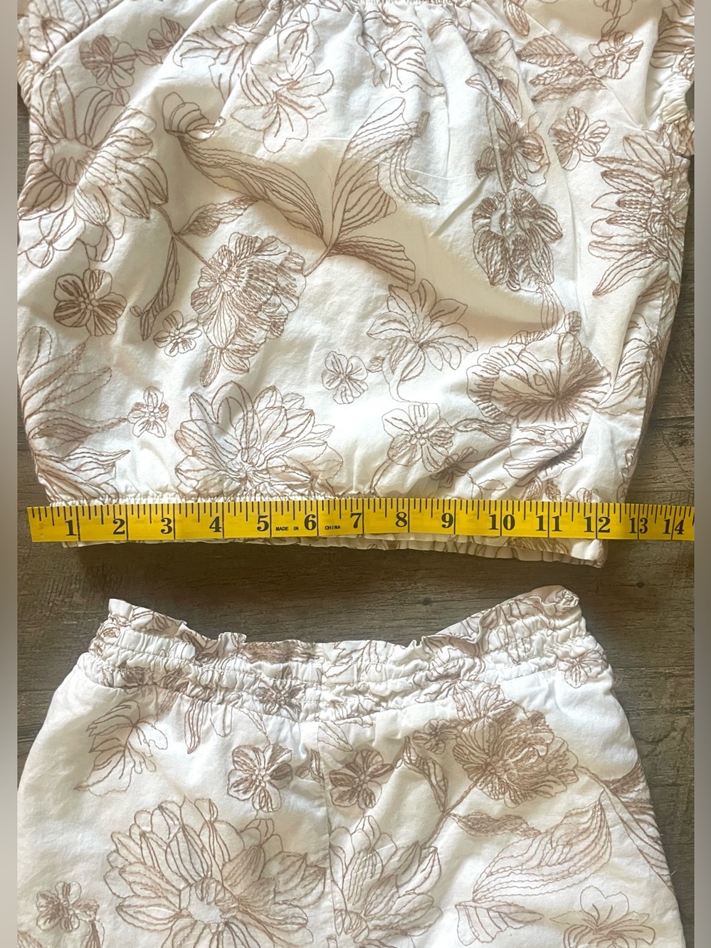 Cupcake & Cashmere 2 Piece Girls Crop Top & Pants Cotton Lined Embroidery Sz 10 - Picture 8 of 9